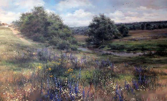 乌克兰风景油画如诗的意境