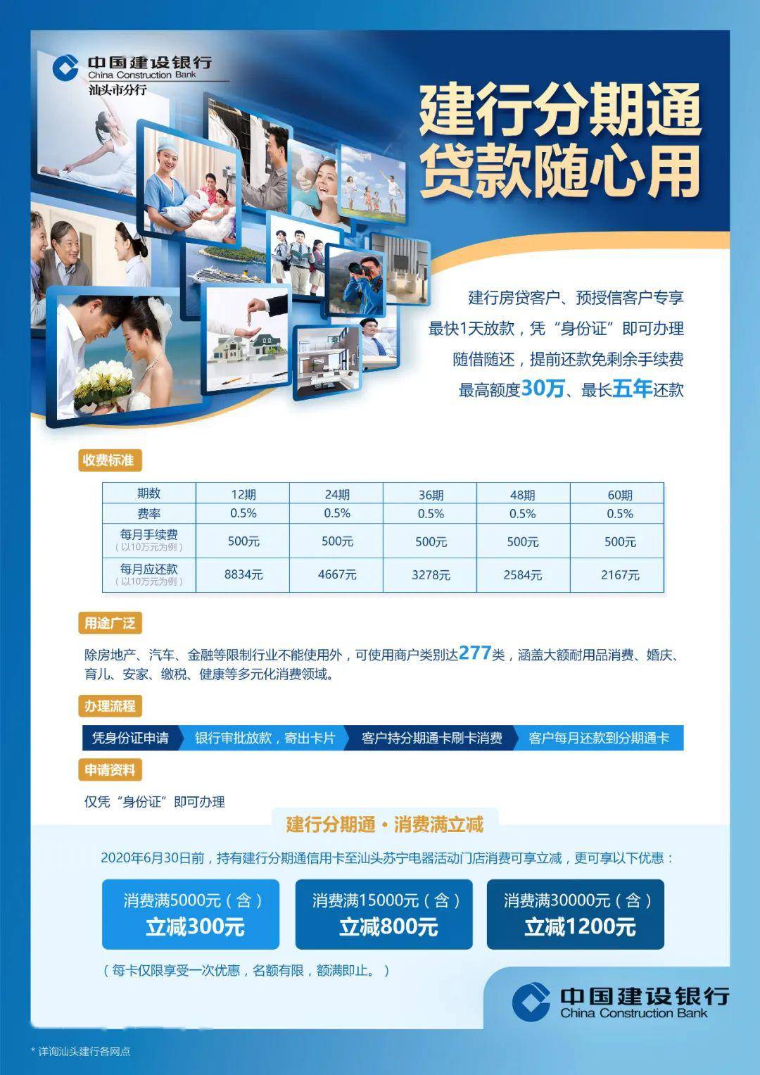 建行分期通足不出户解您忧