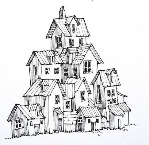 建筑速写主次层叠要求严谨