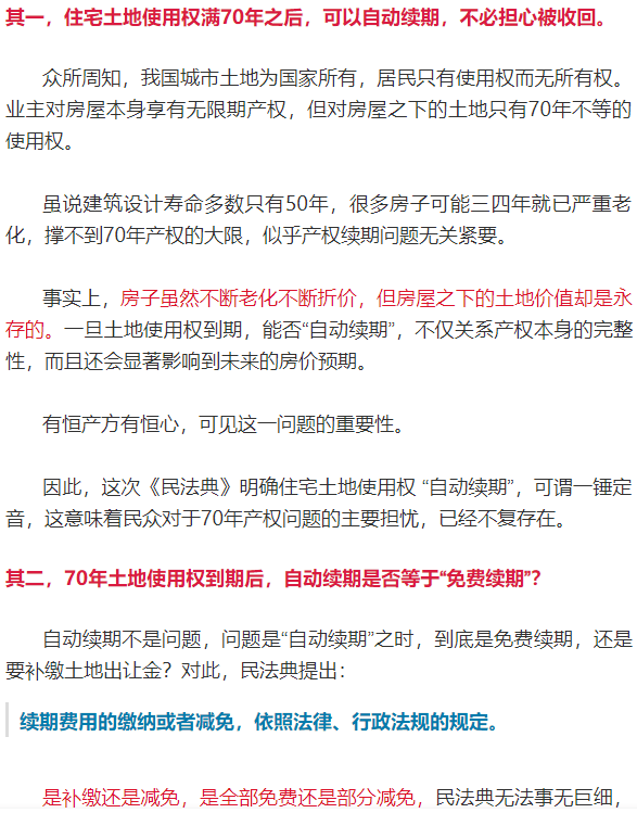 房子70年產權到期後怎麼辦?新規來了!