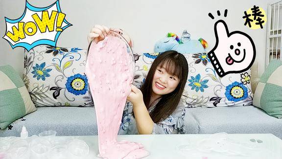 妹子试玩水晶泥23种水晶泥混合后颜色也太漂亮了吧