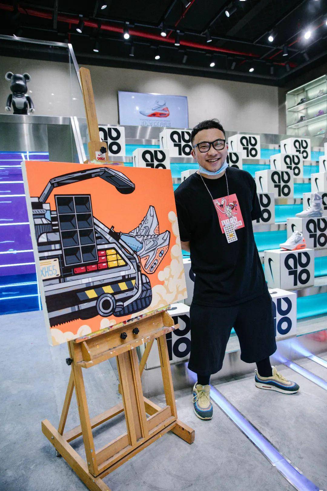 嗯是久违的线下抽签了nikeadaptautomaxpureplatinumxh55发售回顾