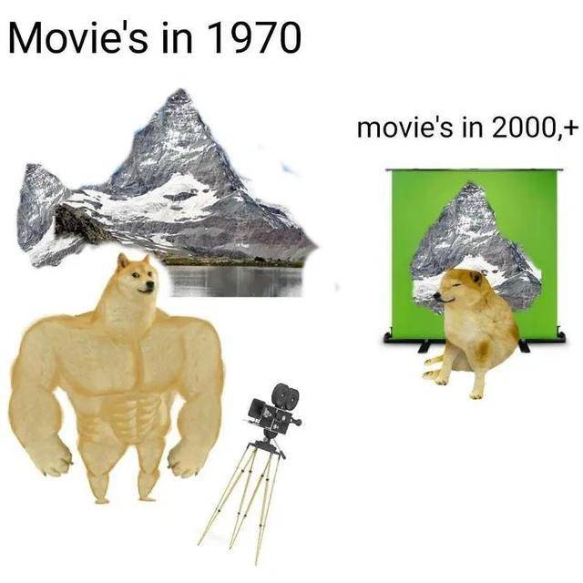 用经典表情包doge来对比过去和现在的潮流还是挺有道理的