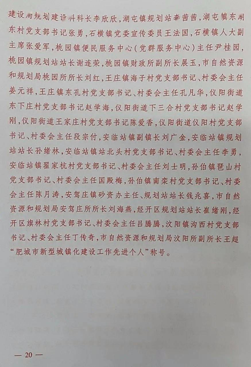荣誉榜单今天肥城这些单位个人受到市委市政府表彰恭喜