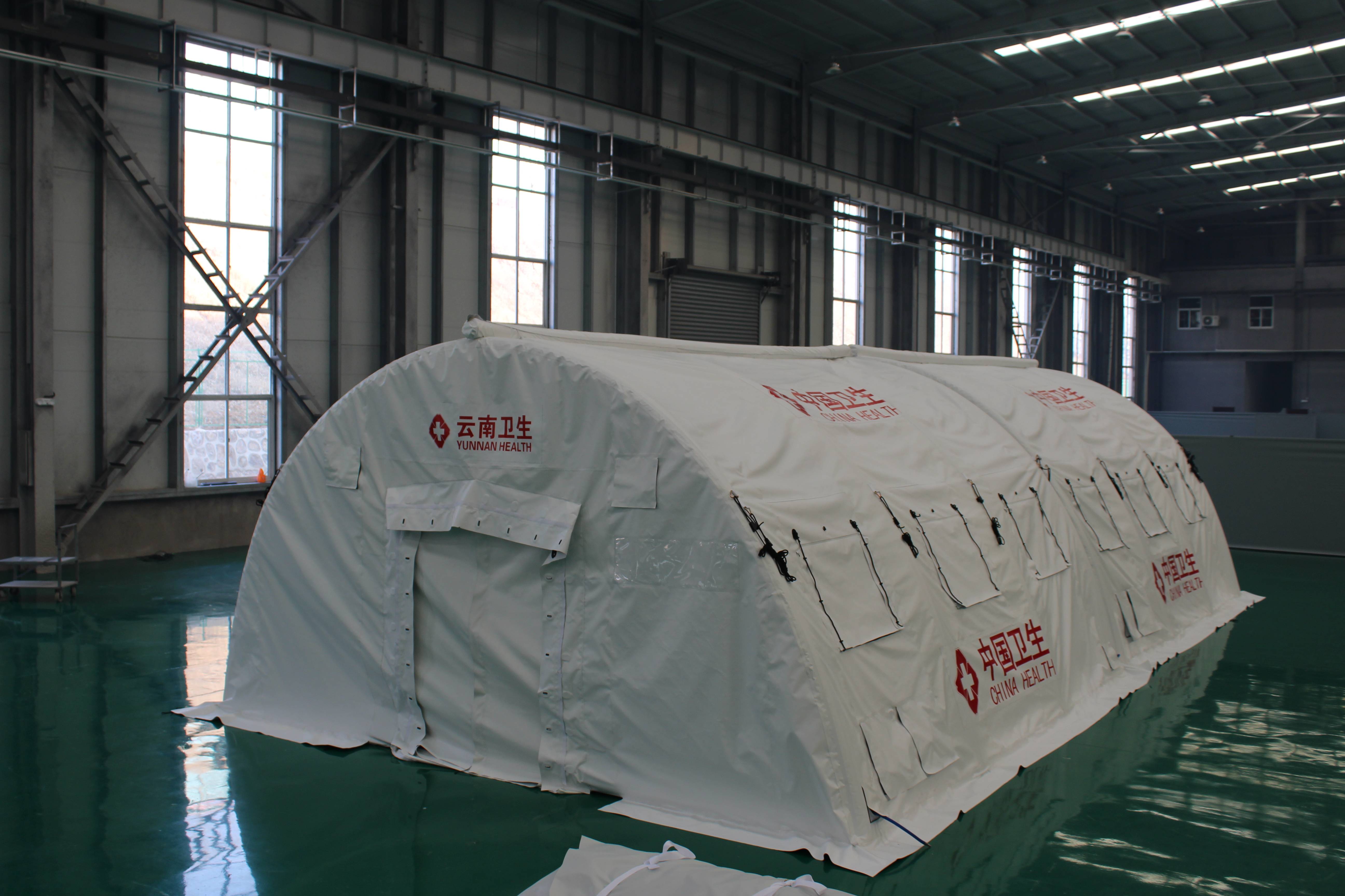 可连接的高压充气帐篷