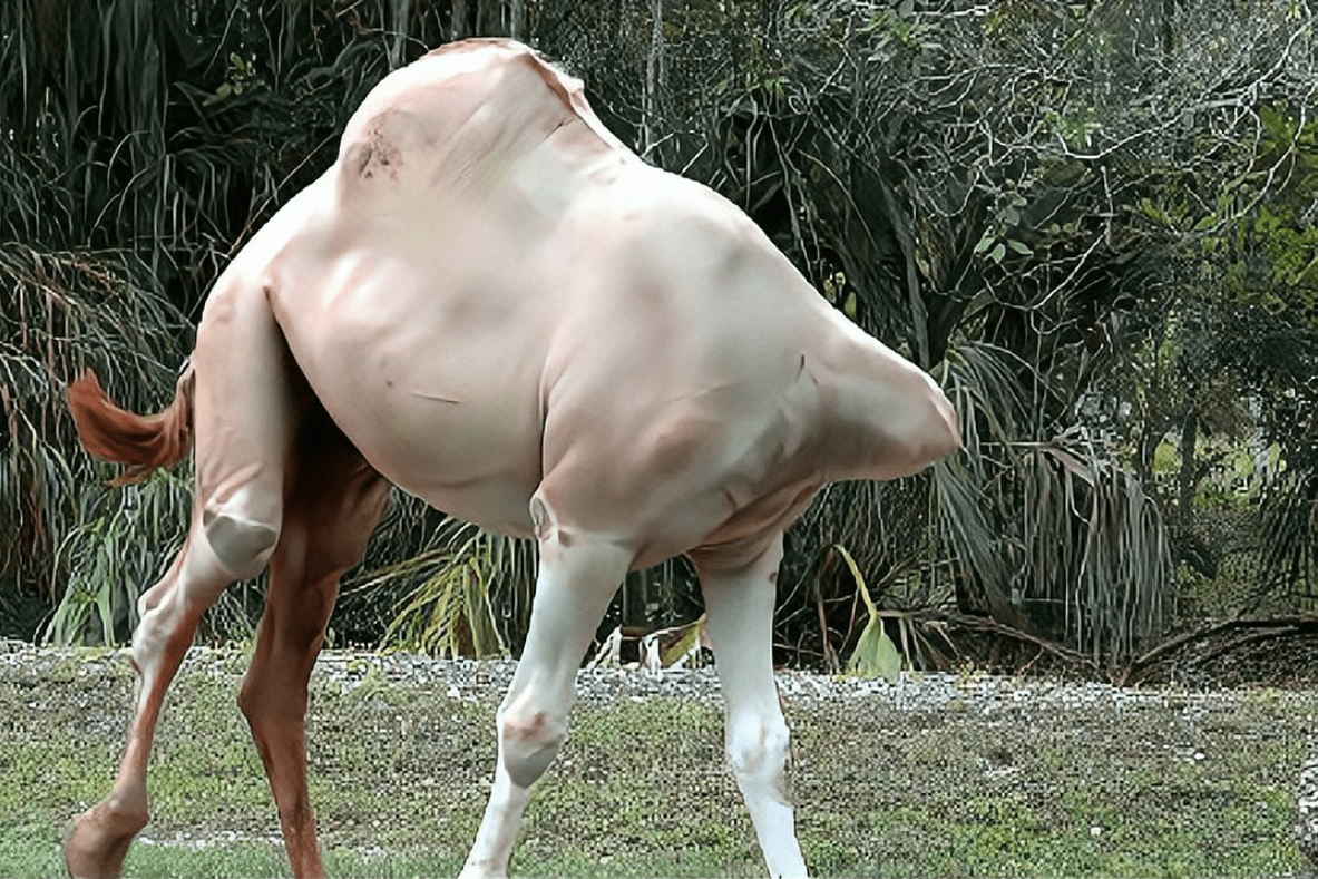 动物园中惊现"无头"骆驼,当它转身那刻,众人捧腹大笑_骆驼_捧腹大笑