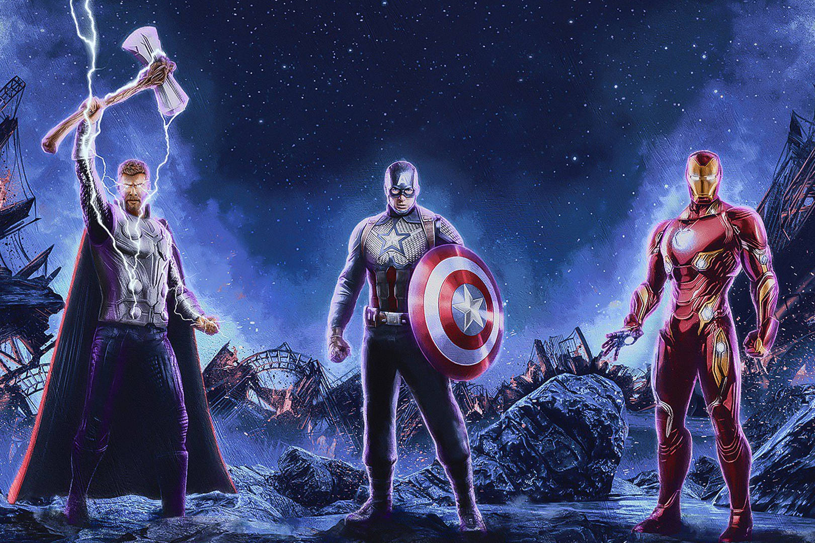 漫威三巨头pk灭霸使用暴风战斧的肥宅雷神被揍得最狠