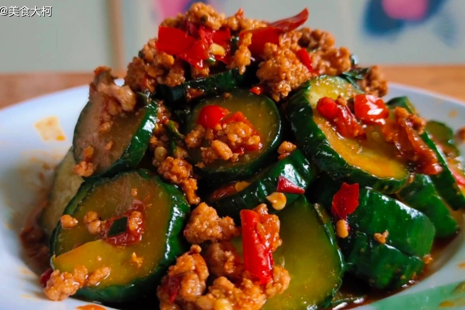 肉末炒黄瓜好吃有诀窍,大柯讲解详细,操作简单易上手_操作_诀窍_上手