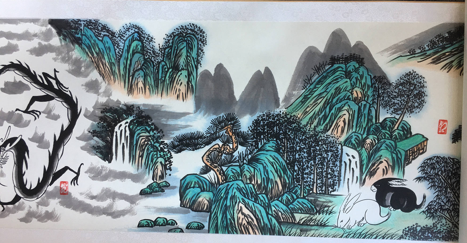 精品推荐南张北齐十二生肖山水画