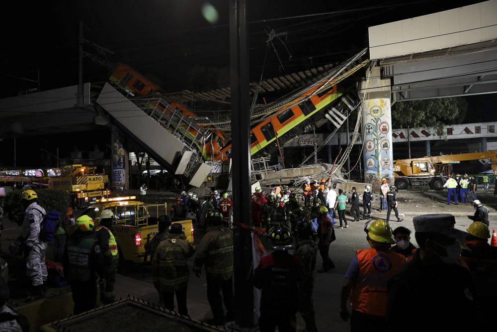 原創墨西哥城高架橋坍塌致地鐵脫軌已造成23人死亡