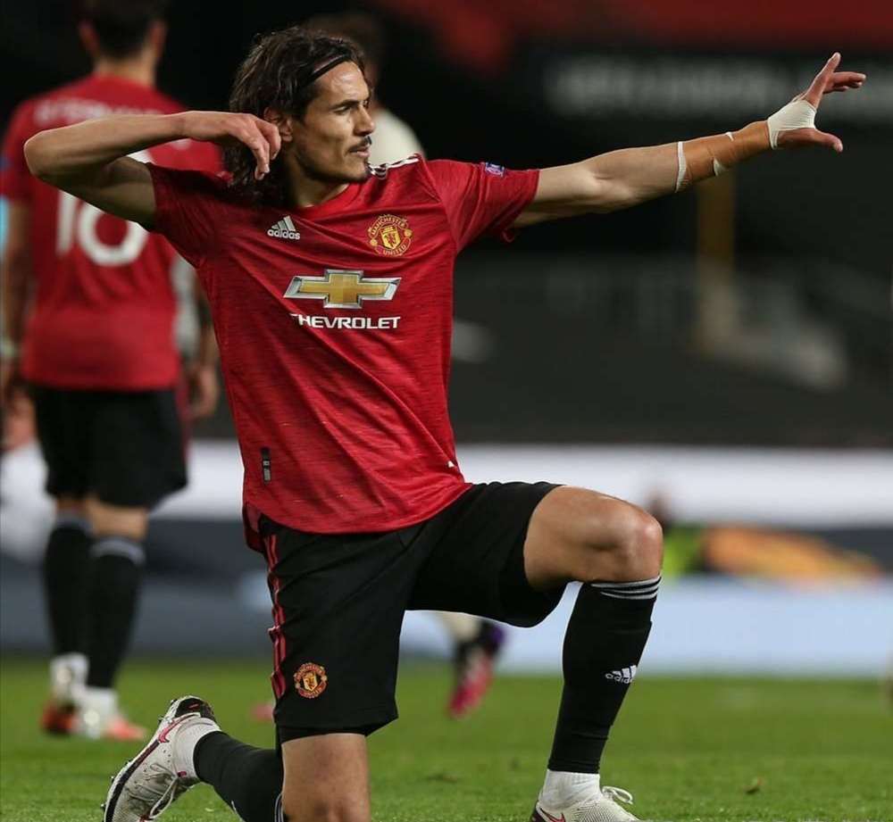 曼联四年两进决赛,34岁老将成球队大腿,曼联将取得冠军_卡瓦尼