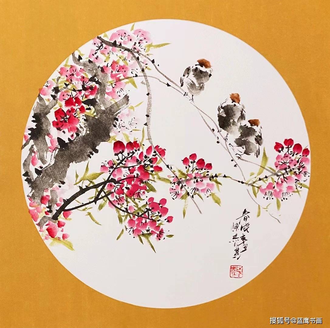 苏州画家陈杰先生花鸟扇面作品欣赏