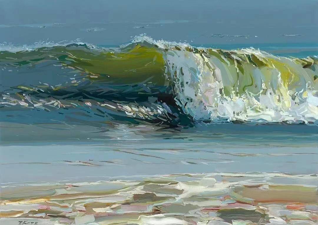 海浪居然被他轻松给画出来了! —ins:josef kote