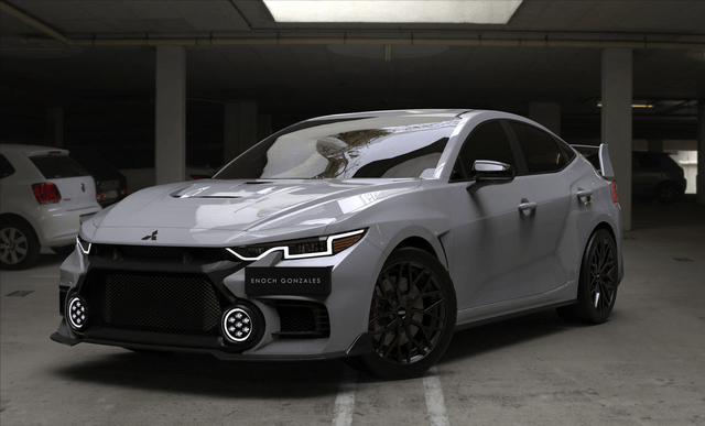 新一代三菱lancer Evo曝光 造型激进配超大尾翼 或搭载2 0t引擎 新车