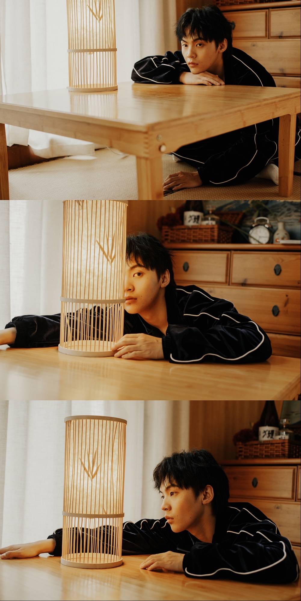 班玛加写真更新 丝绒外套儒雅矜贵