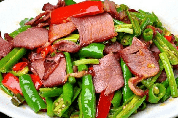 青椒腊肉!_备用