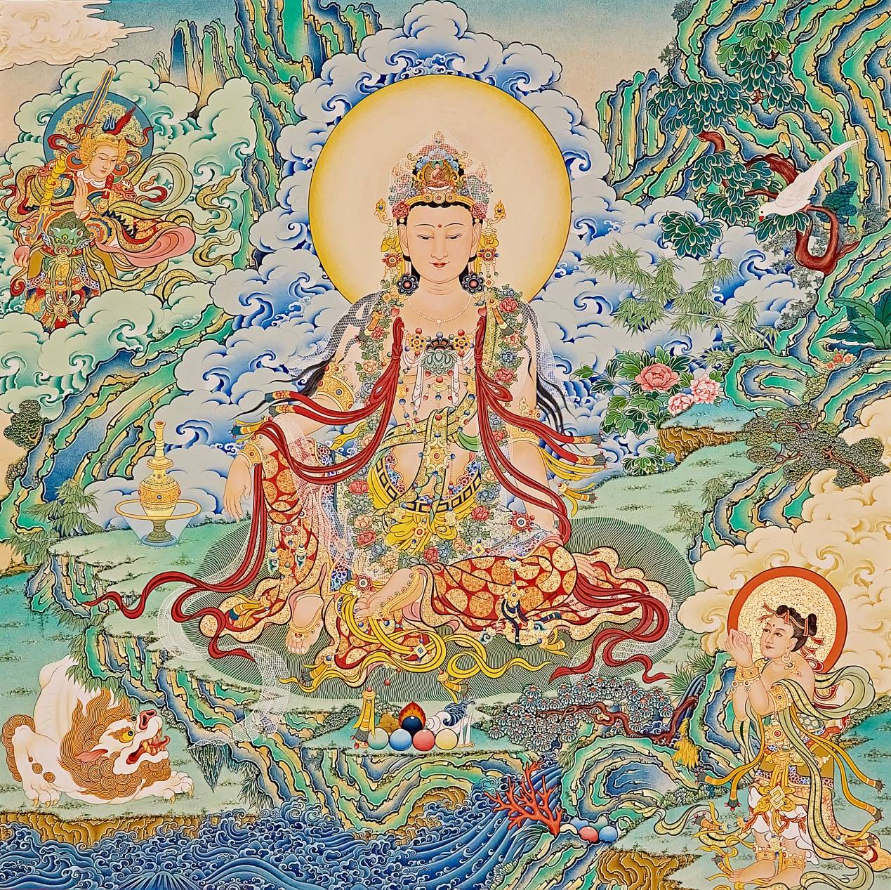 非遗传承人桑吉才让唐卡展亮相东方明珠