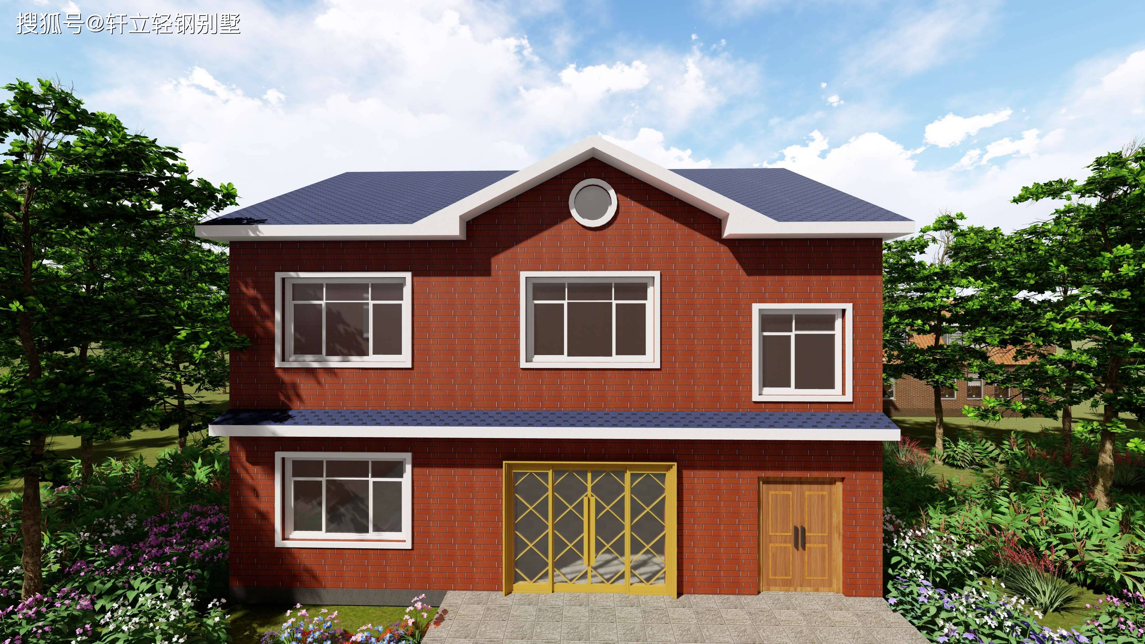 三套在北京做的轻钢别墅效果图