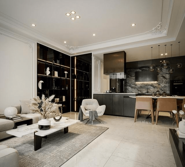 90㎡简欧风让空间质感升华欧式极简满是高级感