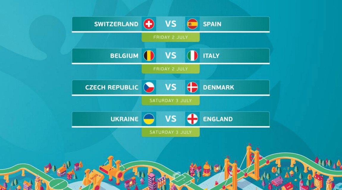 1/4决赛对阵：比利时火拼意大利 英格兰遭遇乌克兰_vs