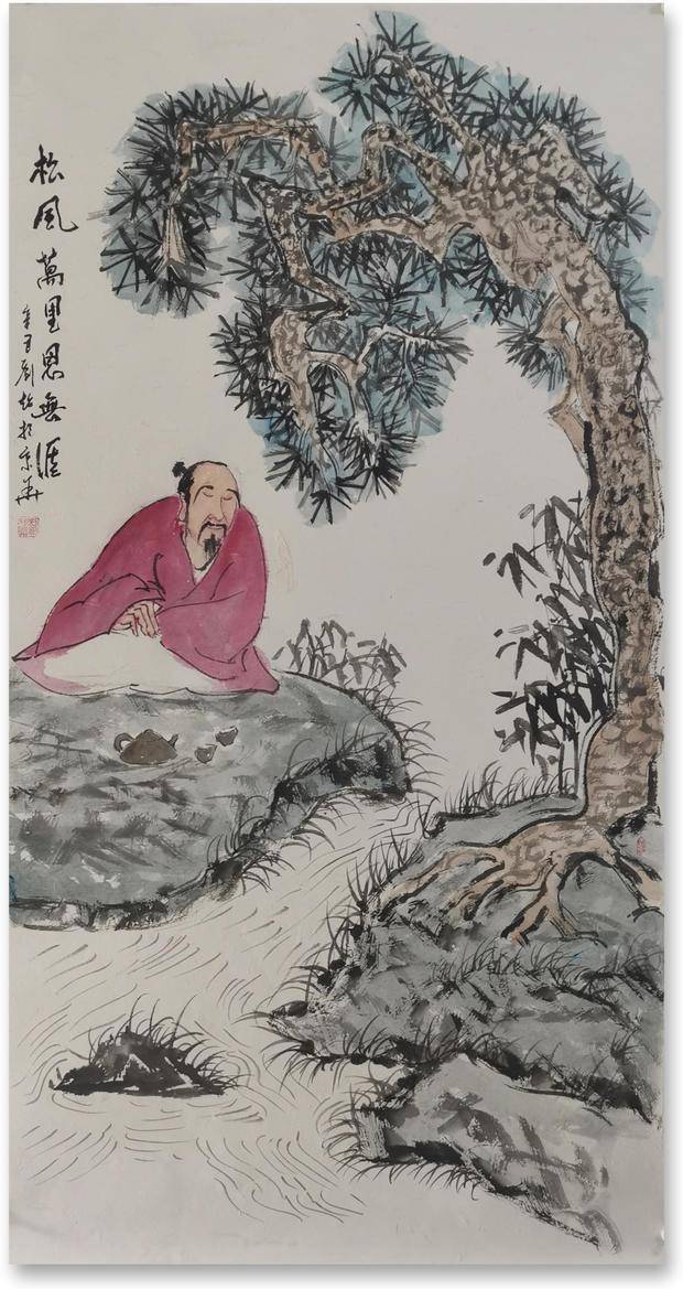 青年画家刘超古意人物意悠境美笔精墨妙