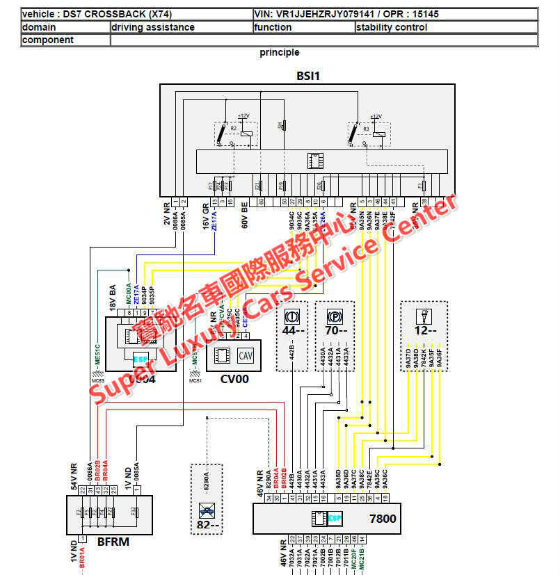 雪铁龙谛艾仕ds7ds6ds5ds4ds3维修手册电路图接线图资料