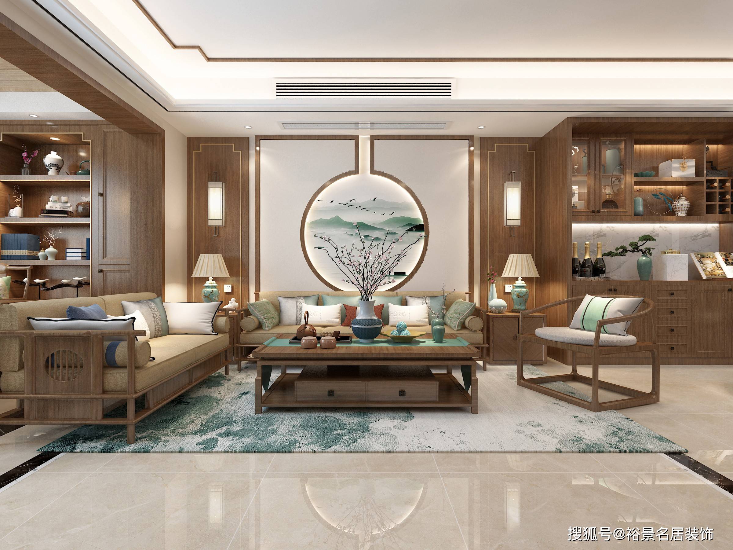 裕景名居 | 装修案例 |浓厚的中式元素与现代元素相结合_设计