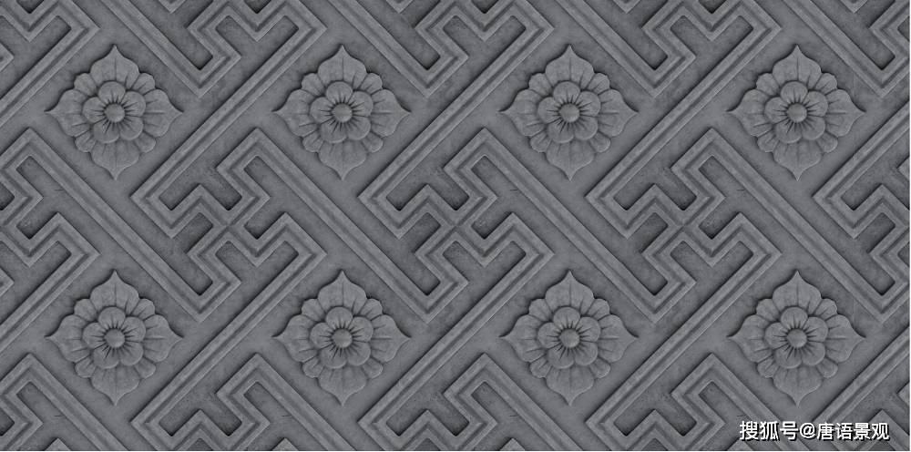 价格不高文化感十足好搭配好安装设计师定制中式仿古万纹花砖建材