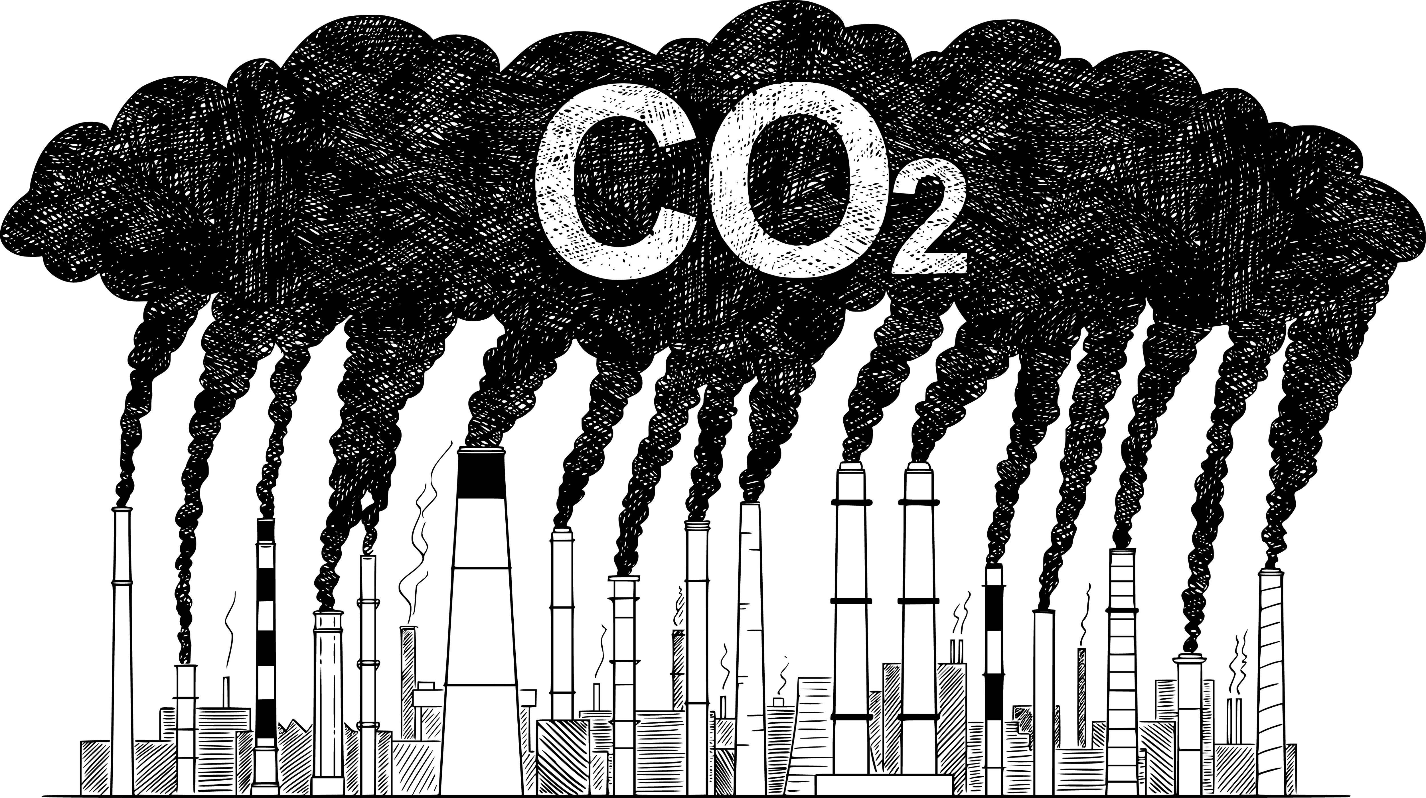 石油等),排放出大量的co2等多种温室气体