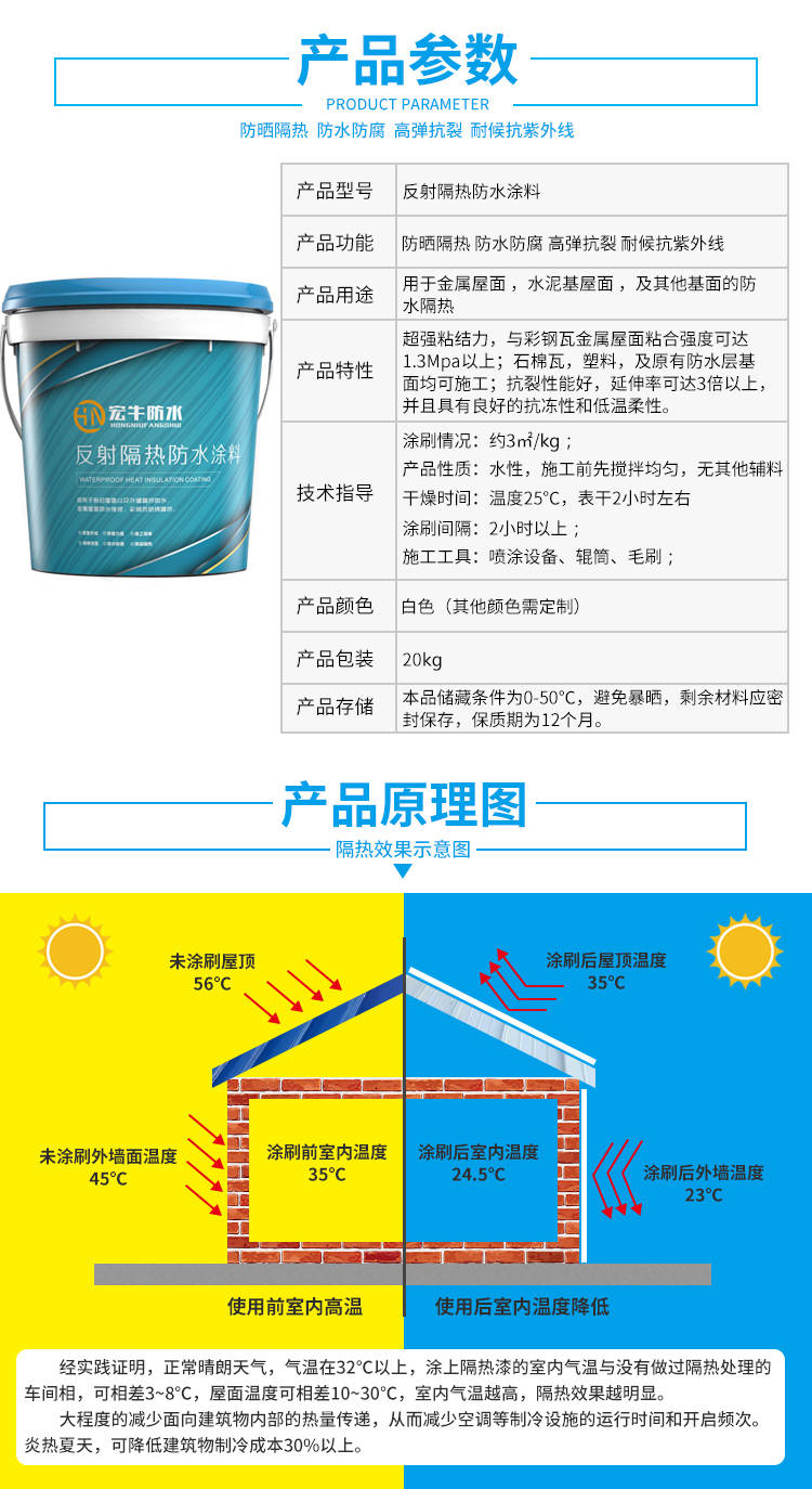 反射|反射隔热防水涂料产品说明以及施工方案