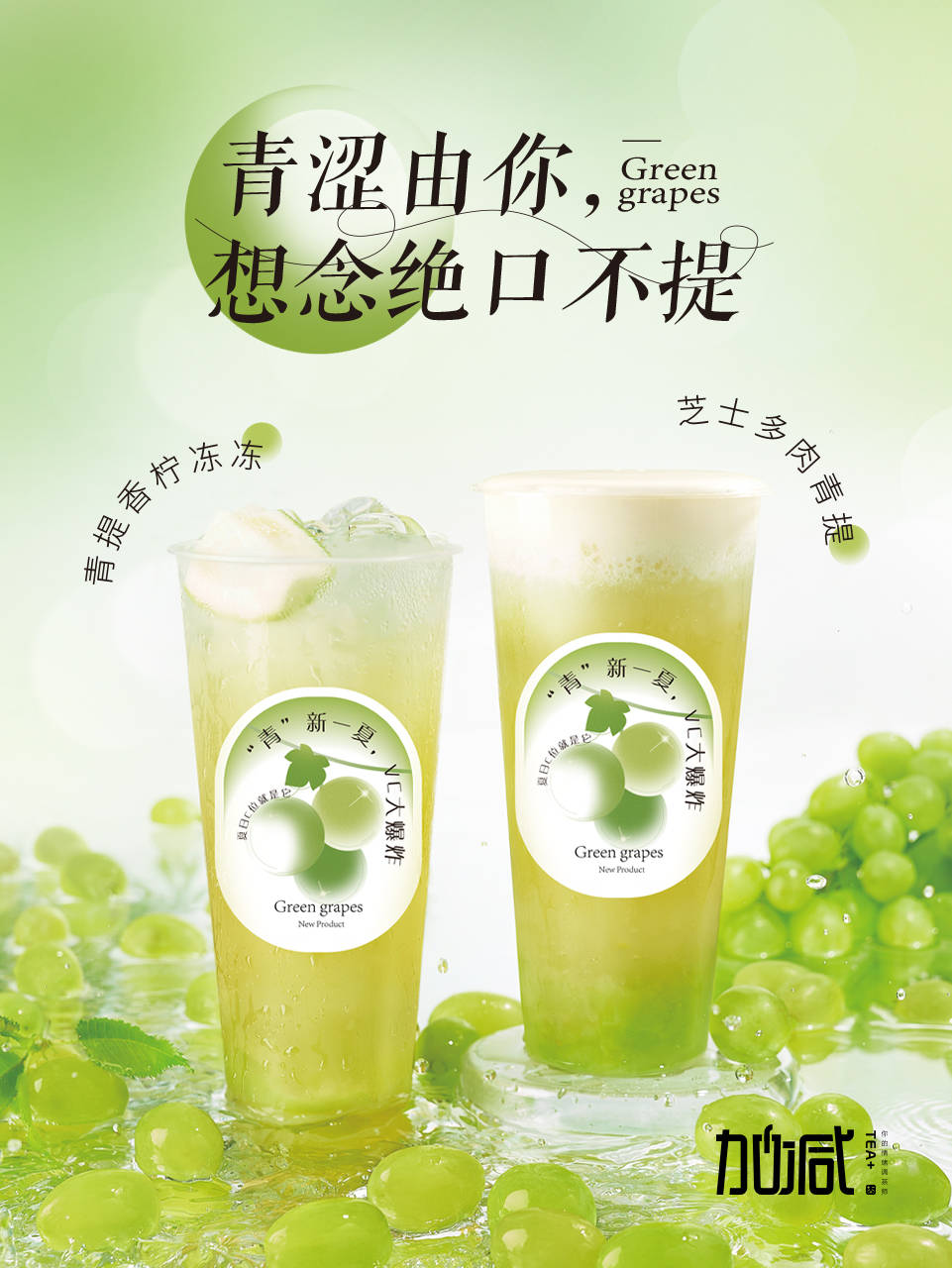加减茶饮青提系列新品纯真上线