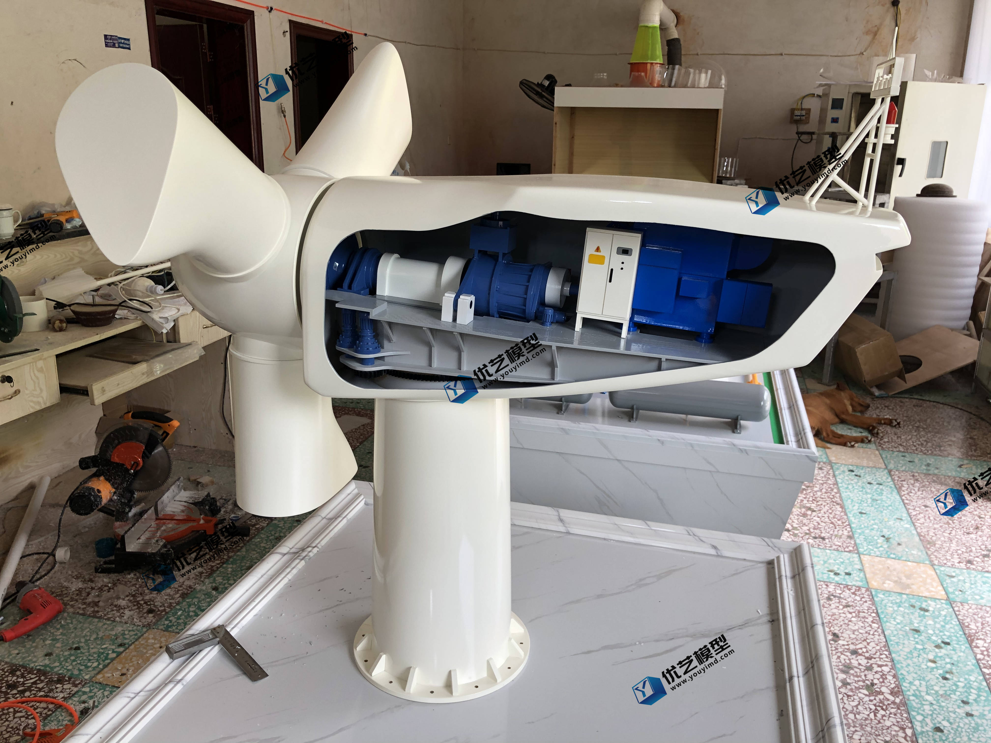 国家能源集团,代力吉风电场定制的【东汽1.5mw风力发电机组】剖面模型