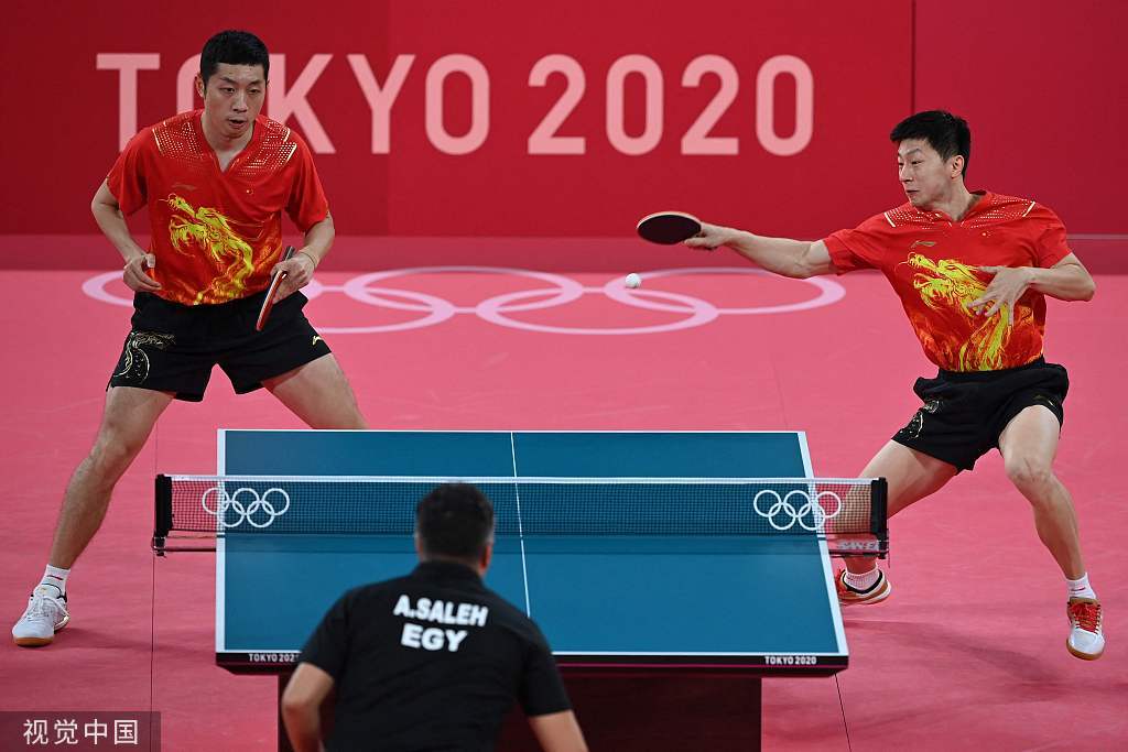 1 12 2021年8月1日,日本,2020东京奥运会乒乓球男团1/8决赛,中国vs