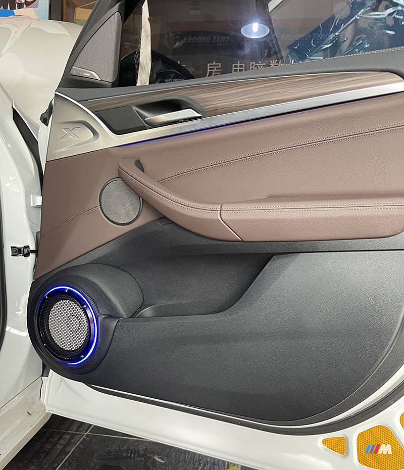 佛山德国groundzero改装宝马x3声音饱满密度高佛山全音域汽车音响