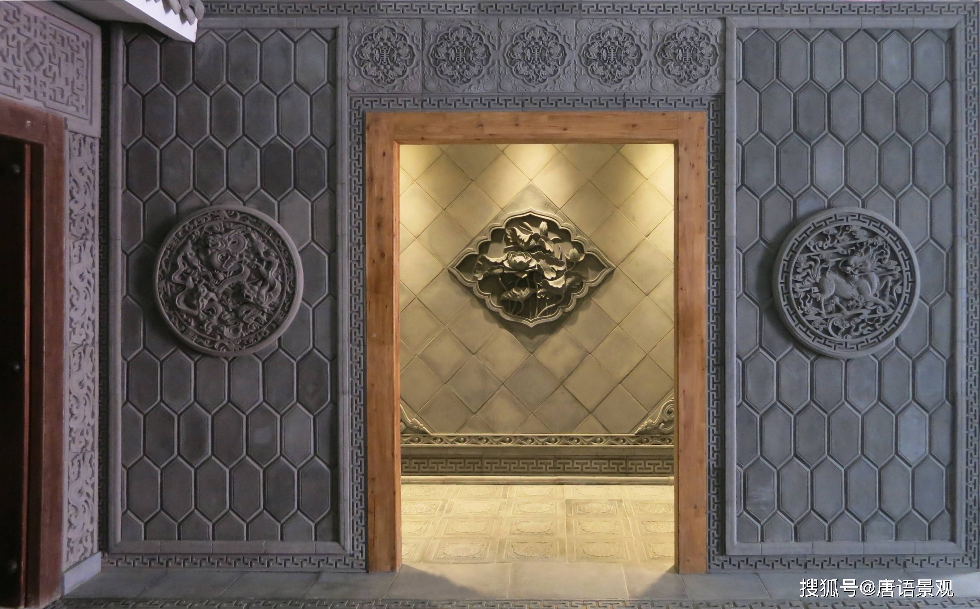 砖雕影壁上的状元三元及第图,实景案例走一波