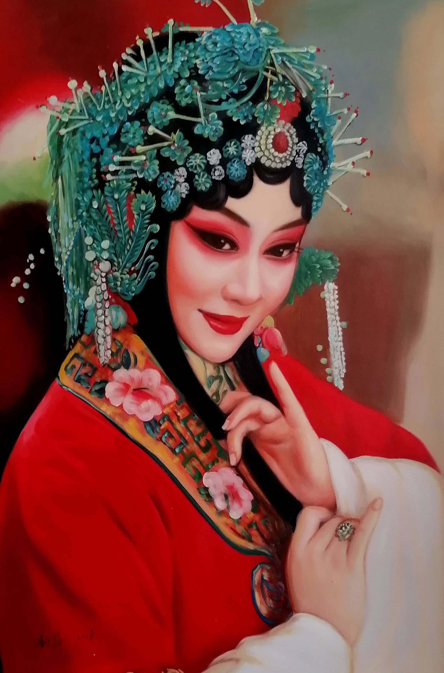 油画戏曲人物大家刘用华建党100周年油画精品展精品赏析