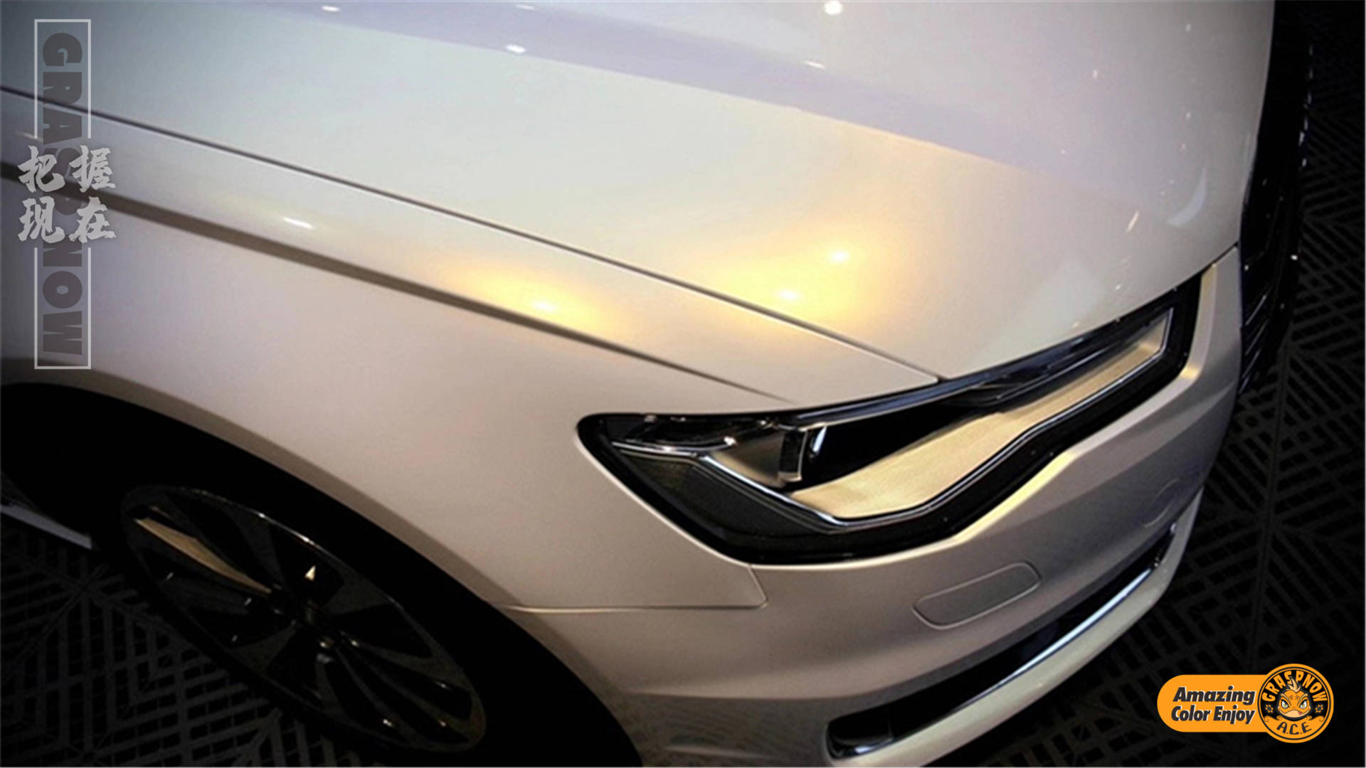 ace潮牌改色膜,白色的奥迪改色,不用备案,保护车漆更好看