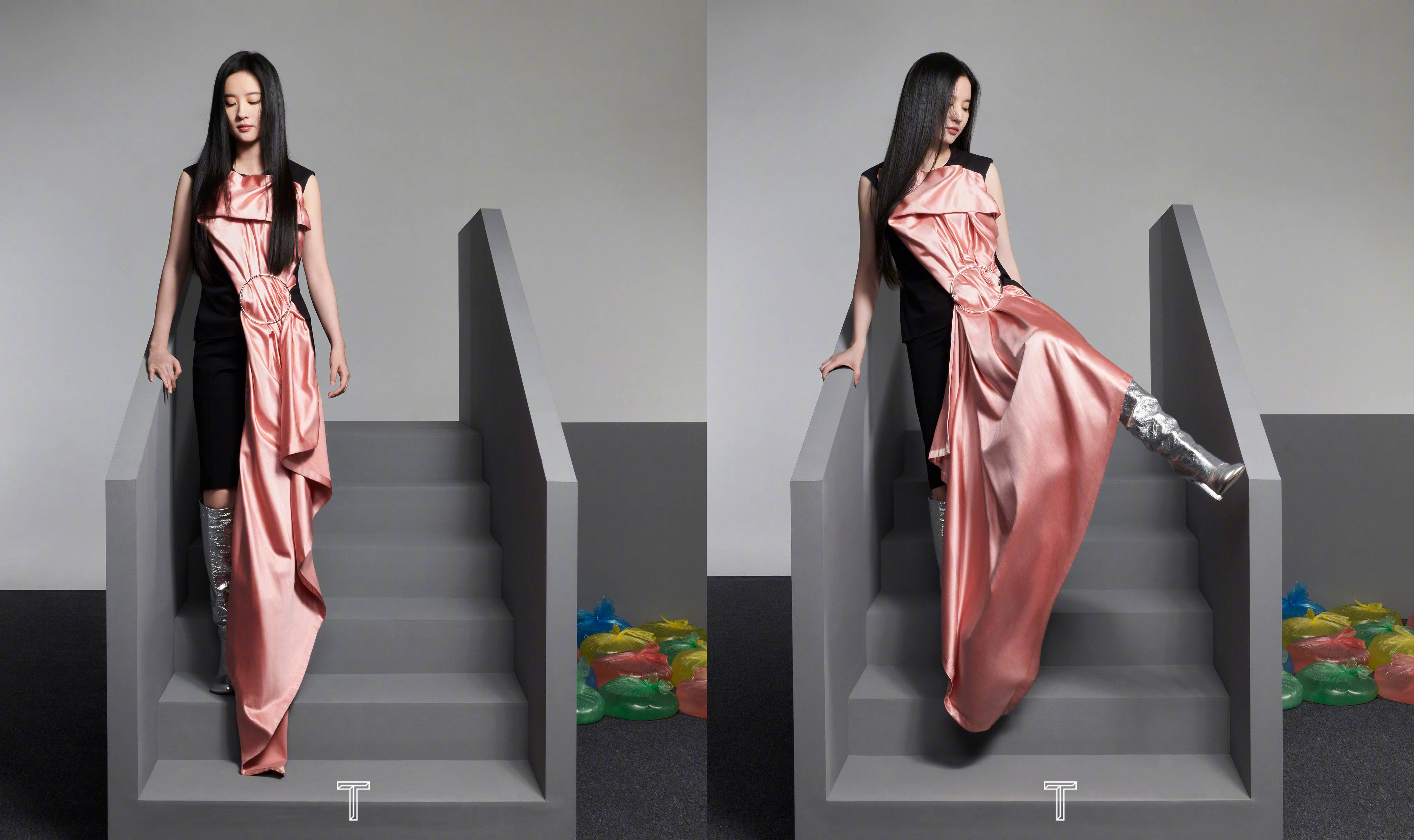 「刘亦菲杂志新片,潮流girl的秋冬新潮穿搭」