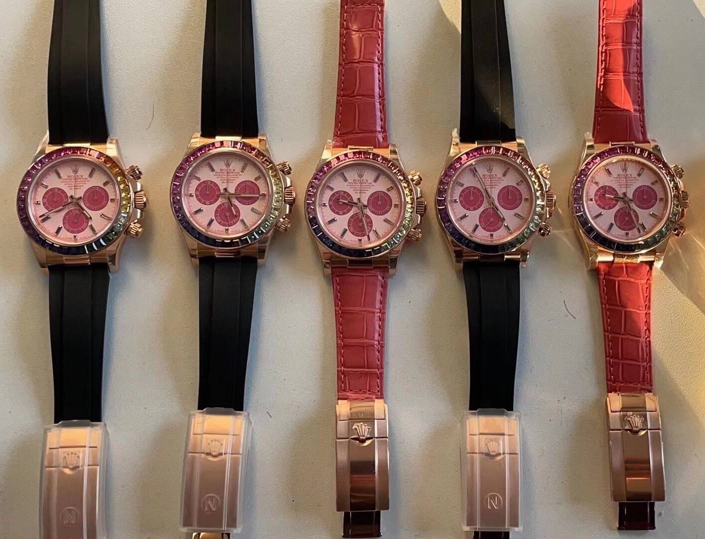 大c论表blaken劳力士粉色彩虹迪通拿女生少女粉男生猛男粉