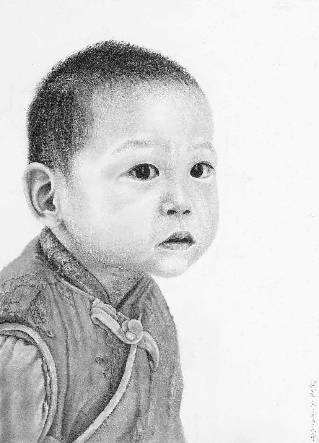 儿童肖像素描纸本350mmx380mm