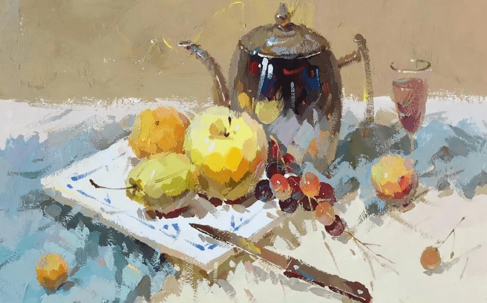 色彩单体示范不锈钢器皿