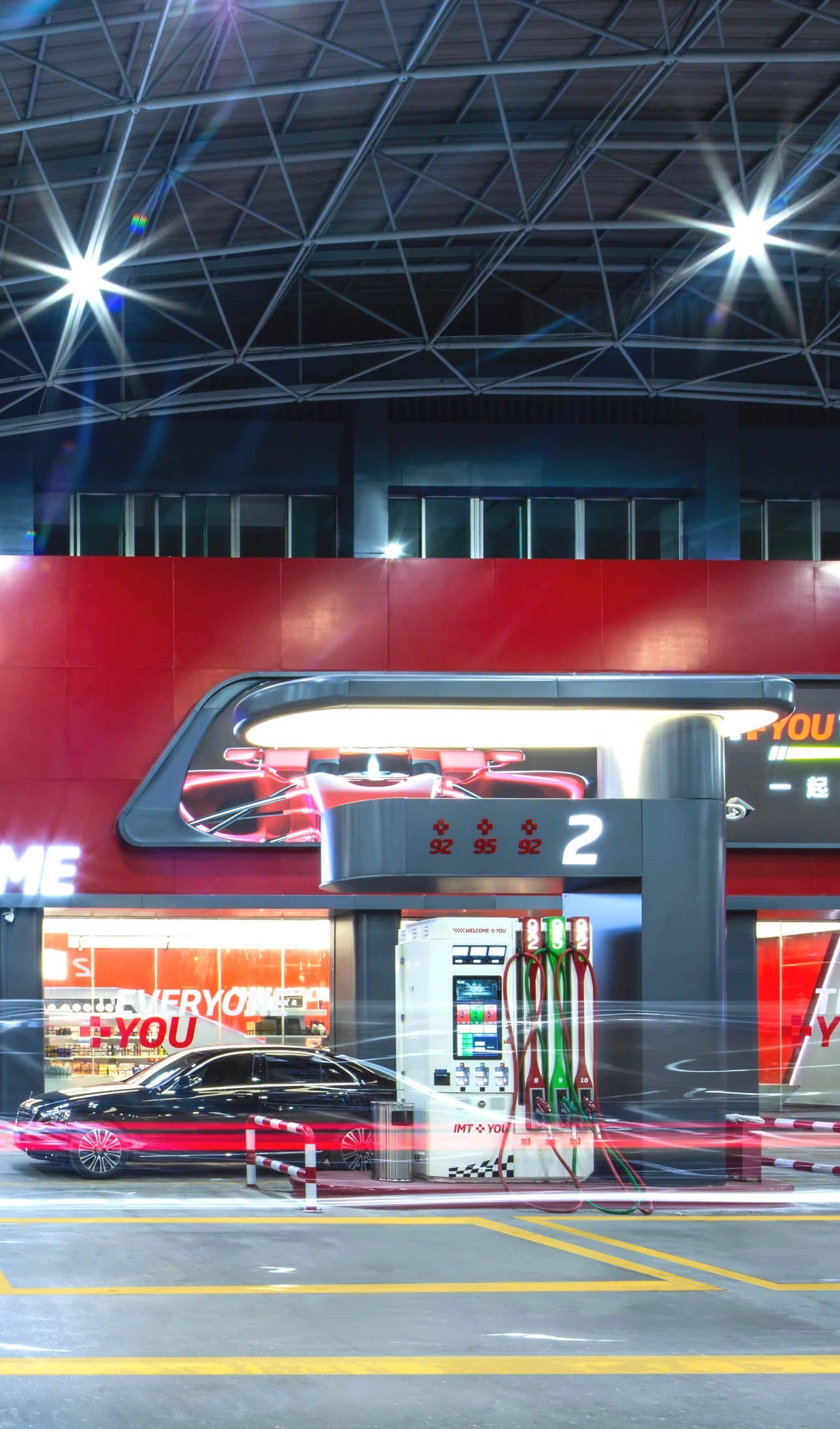 粤美特imt加油站升级改造赛车场主题加油站空间设计