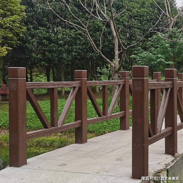 江西景区仿木栏杆图片广东河道仿石护栏制作福建乡村水泥围栏工程案例