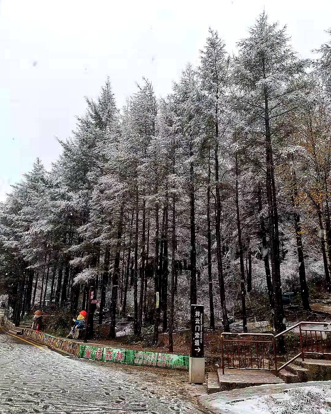 保定白石山秒入冬下雪了