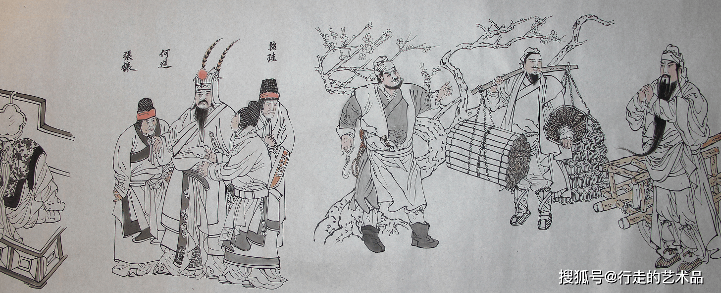 精品鉴赏三国演义手绘长卷