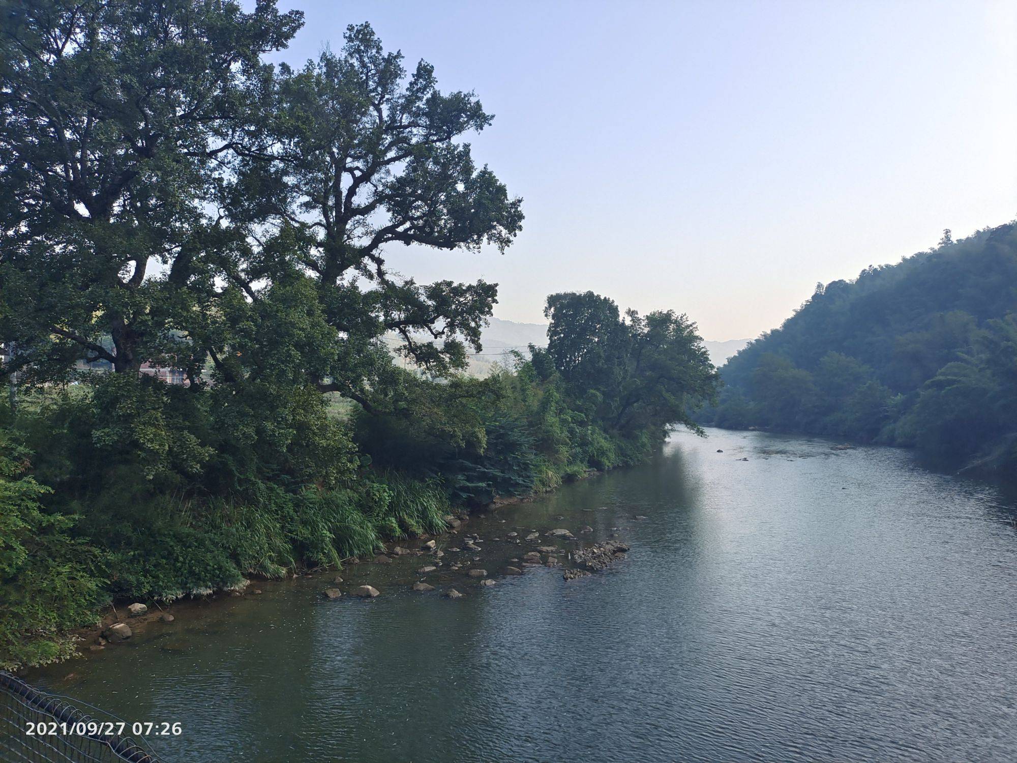 福建永安市洪田镇热西有座铁索桥