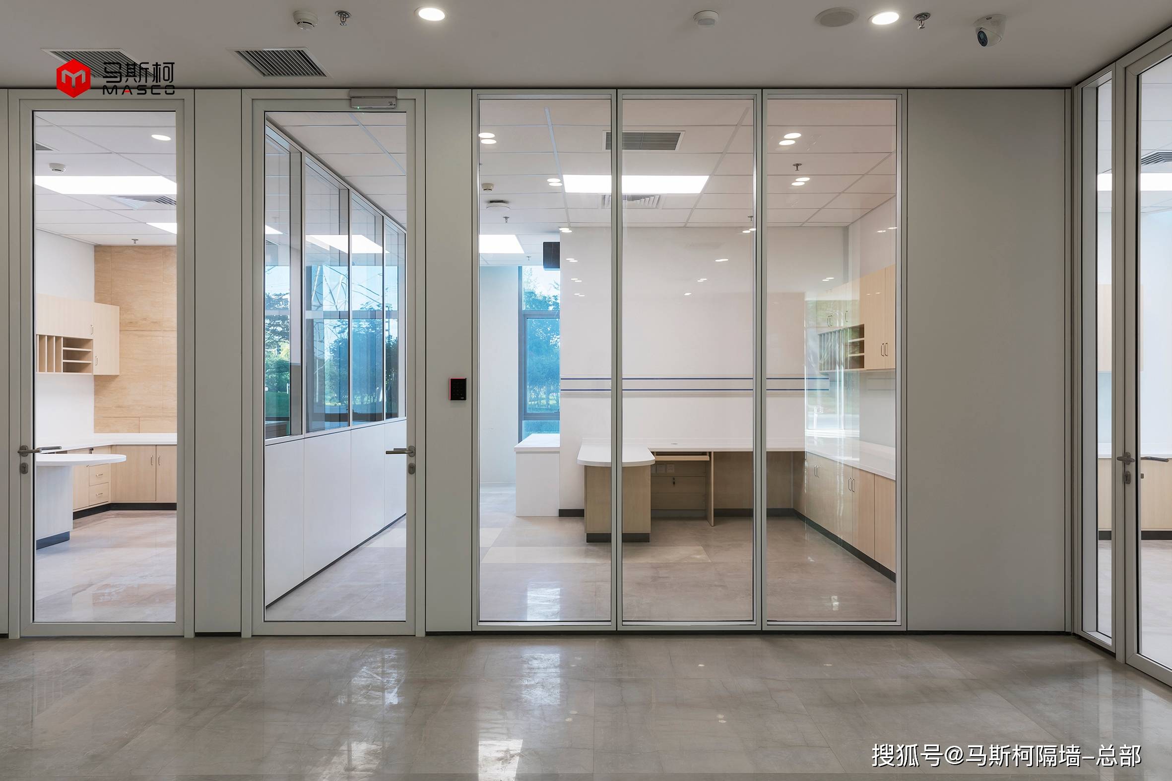 医院挂板医疗实验室隔断北京肿瘤医院空间设计案例马斯柯隔墙