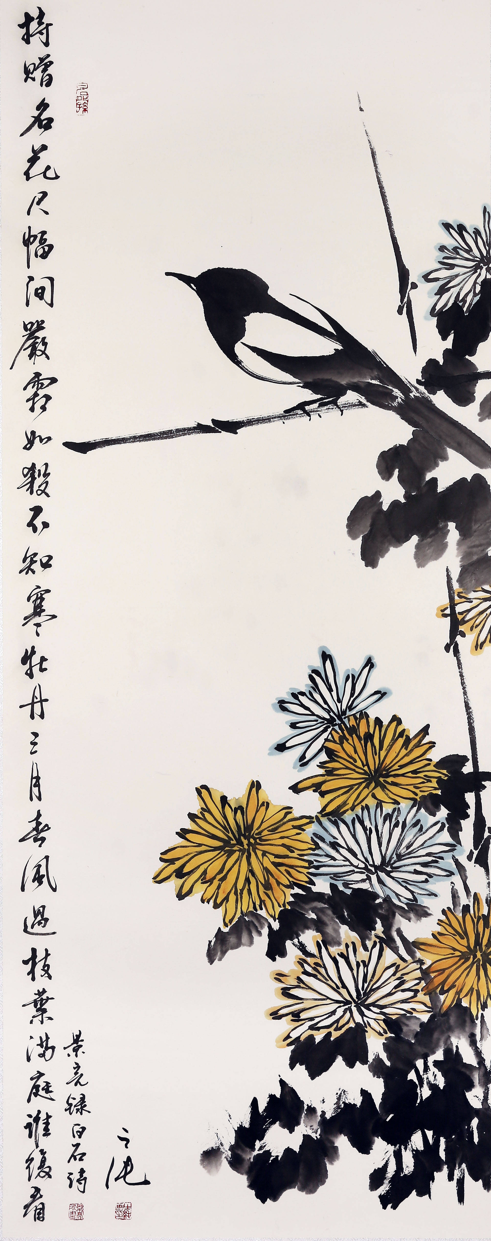 秋日佳赏,来自白石后人熊之纯菊花主题作品