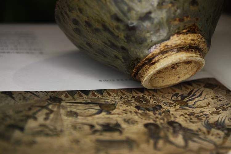 东方 独立手艺人全手工原矿宋风敦煌彩茶盏