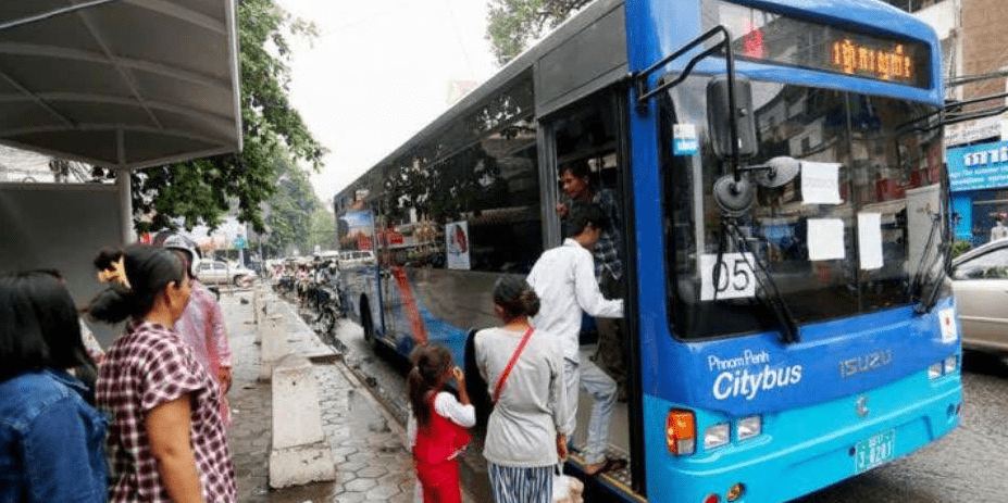 柬埔寨金边公交车重新启用